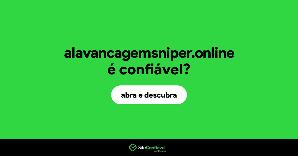 O site alavancagemsniper.online é confiável?