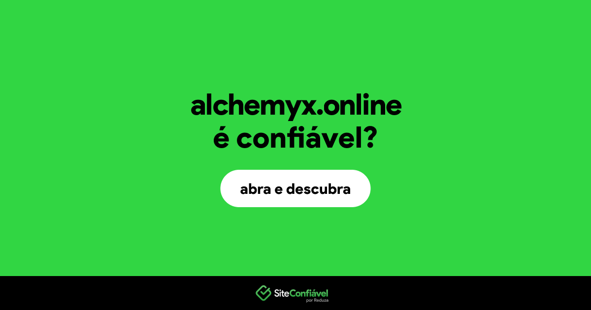 O site alchemyx.online é confiável?