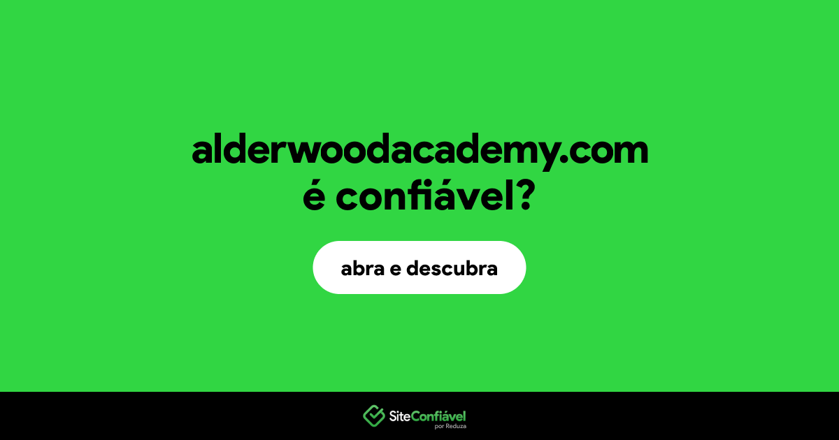 O site alderwoodacademy.com é confiável?