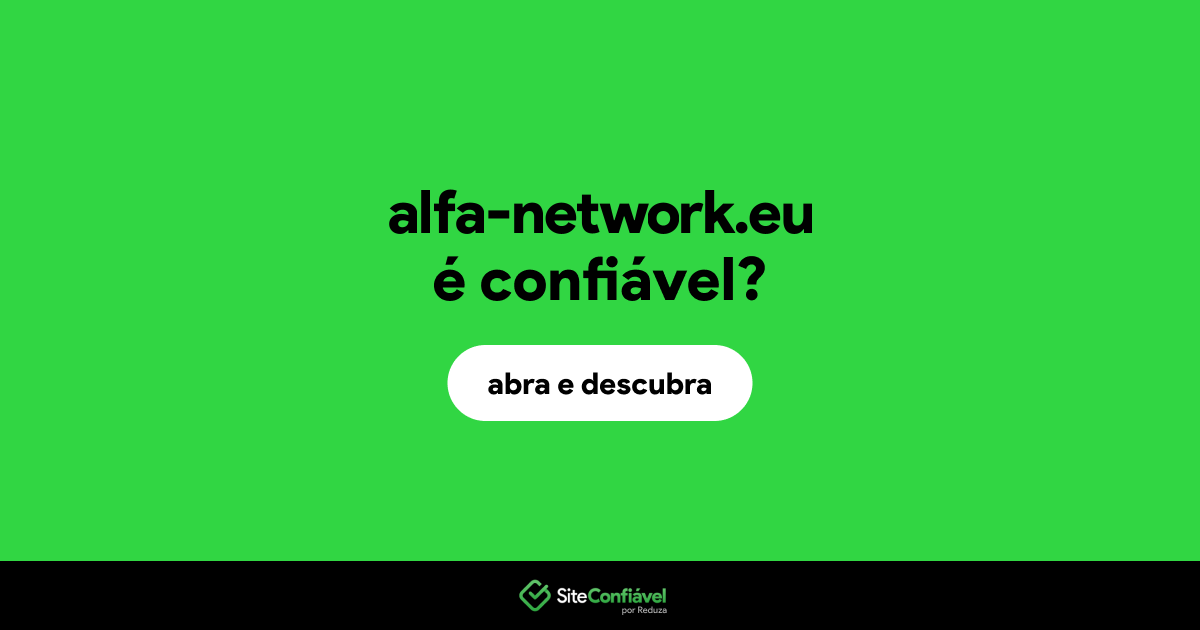 O site alfa-network.eu é confiável?