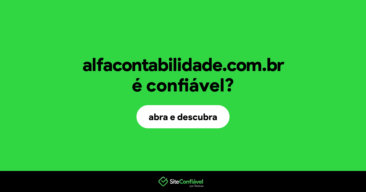 O site alfacontabilidade.com.br é confiável?
