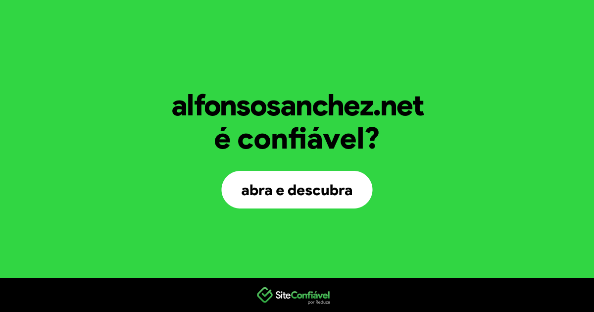 O site alfonsosanchez.net é confiável?