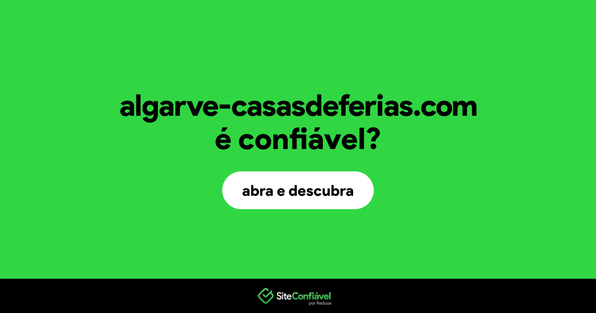 O site algarve-casasdeferias.com é confiável?