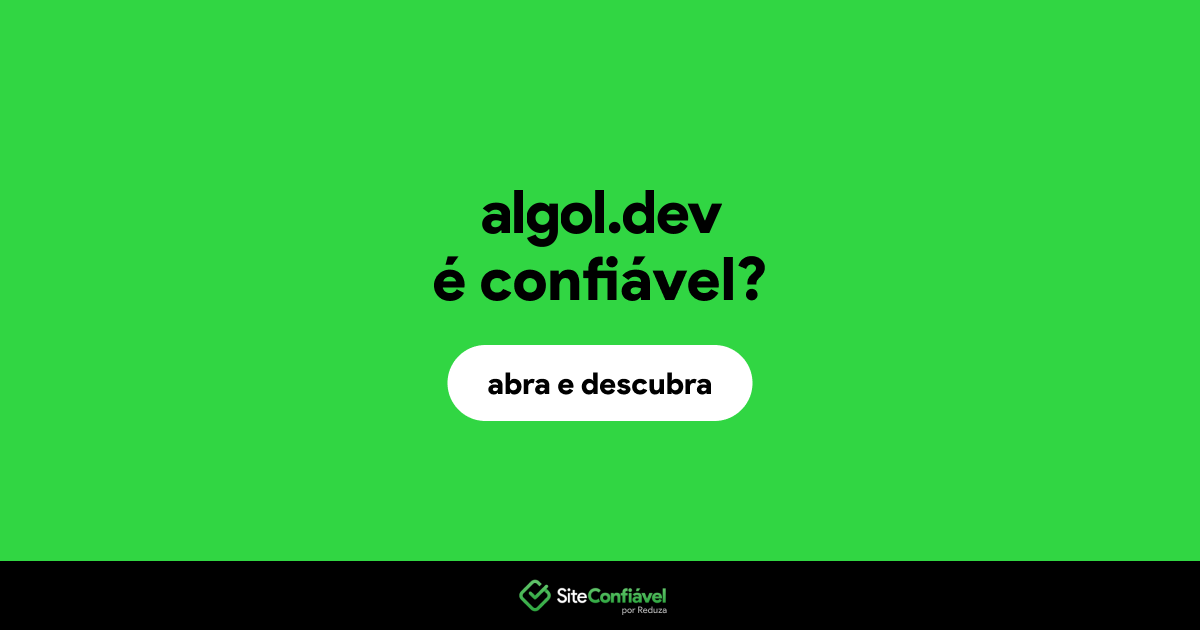 O site algol.dev é confiável?