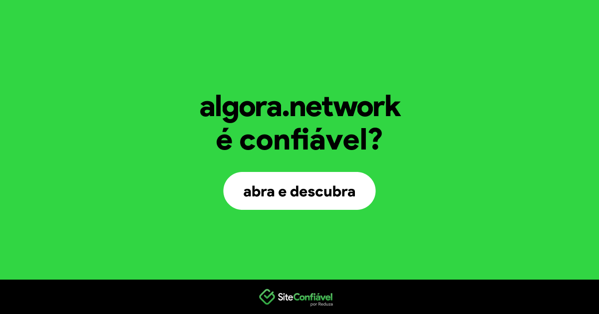 O site algora.network é confiável?
