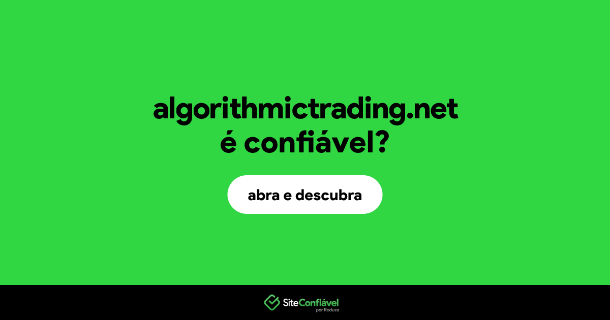 O site algorithmictrading.net é confiável?