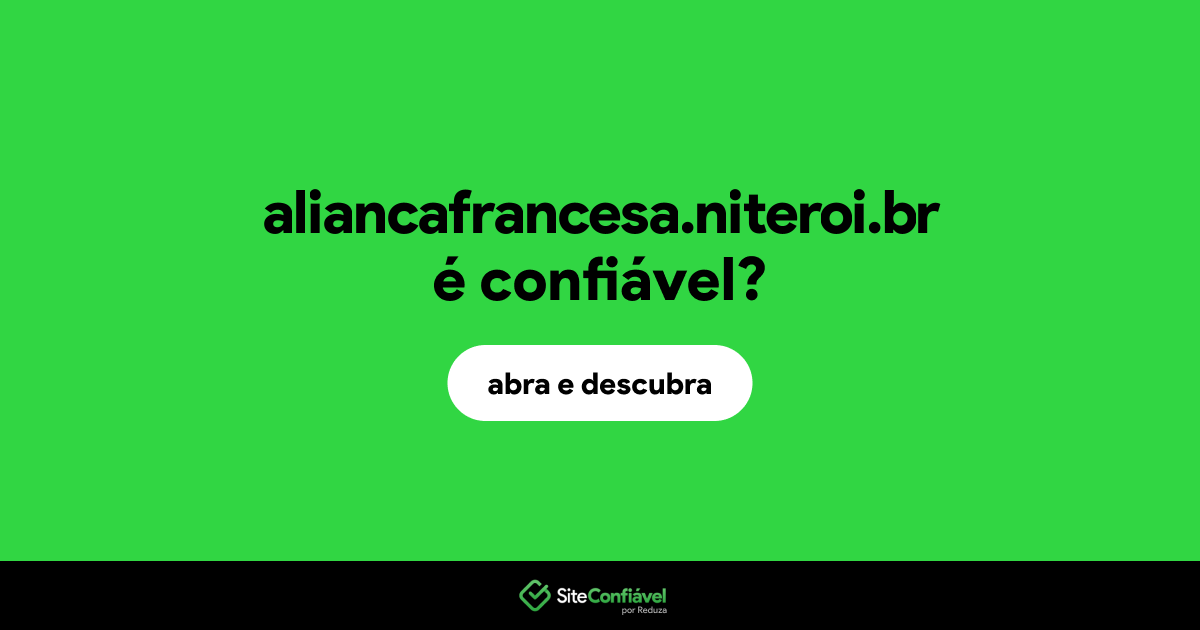 O site aliancafrancesa.niteroi.br é confiável?