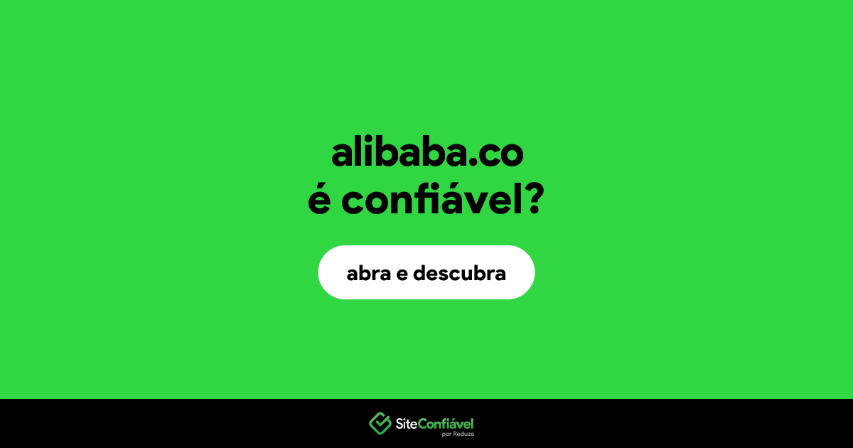 O site alibaba.co é confiável?