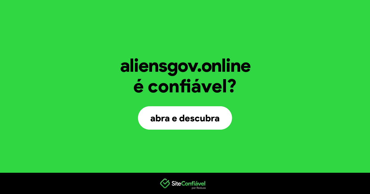 O site aliensgov.online é confiável?