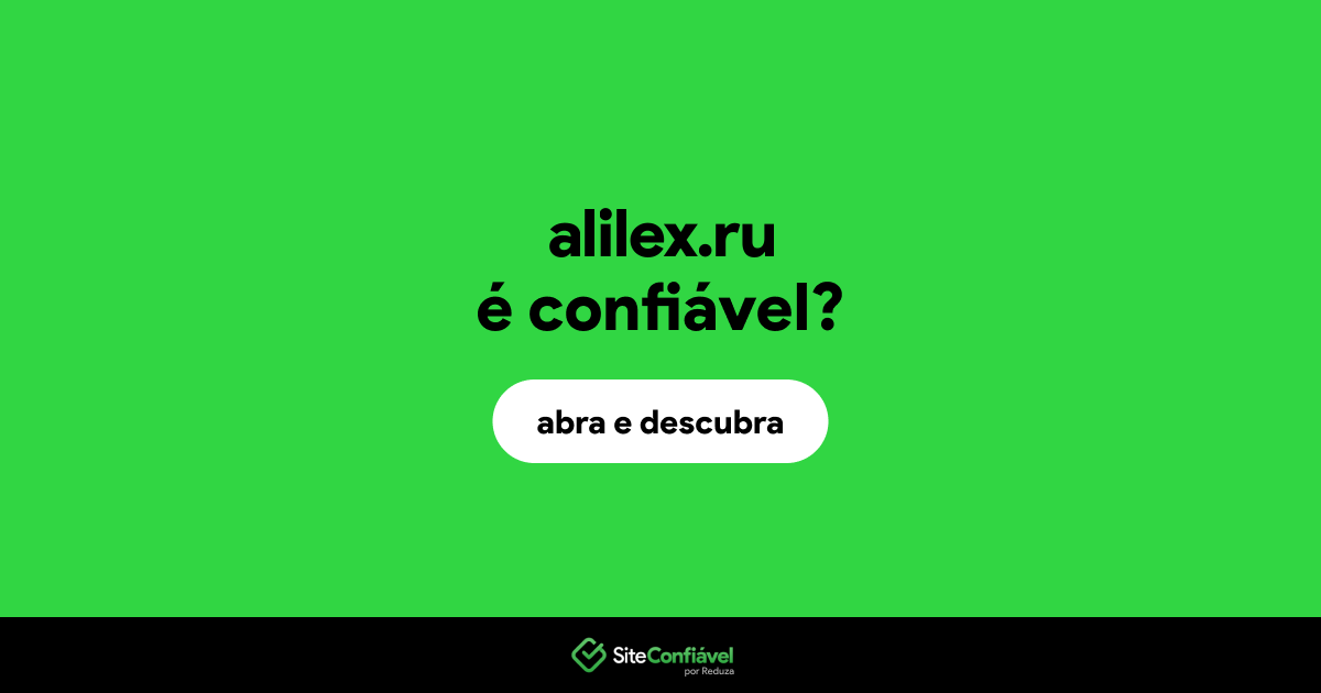 O site alilex.ru é confiável?