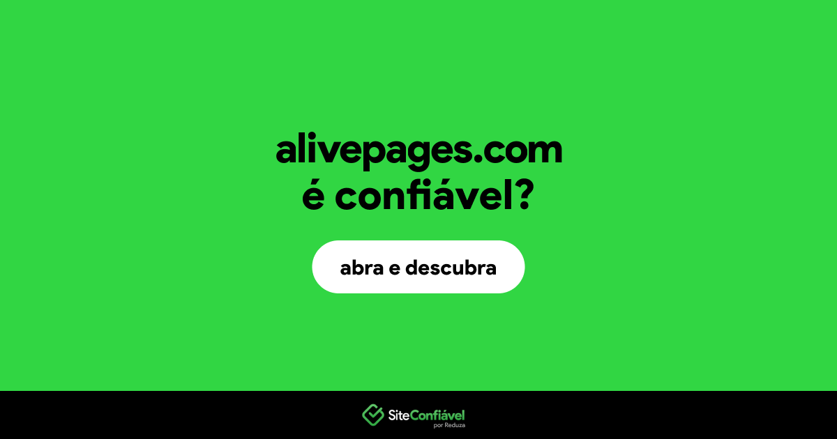 O site alivepages.com é confiável?