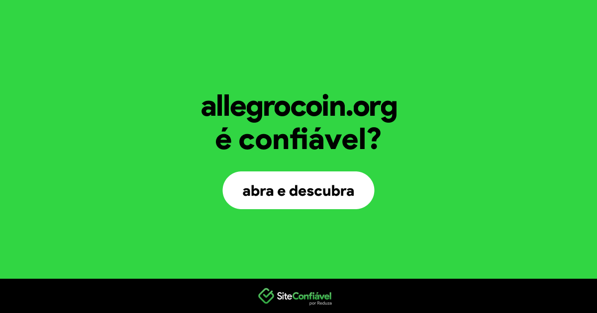 O site allegrocoin.org é confiável?