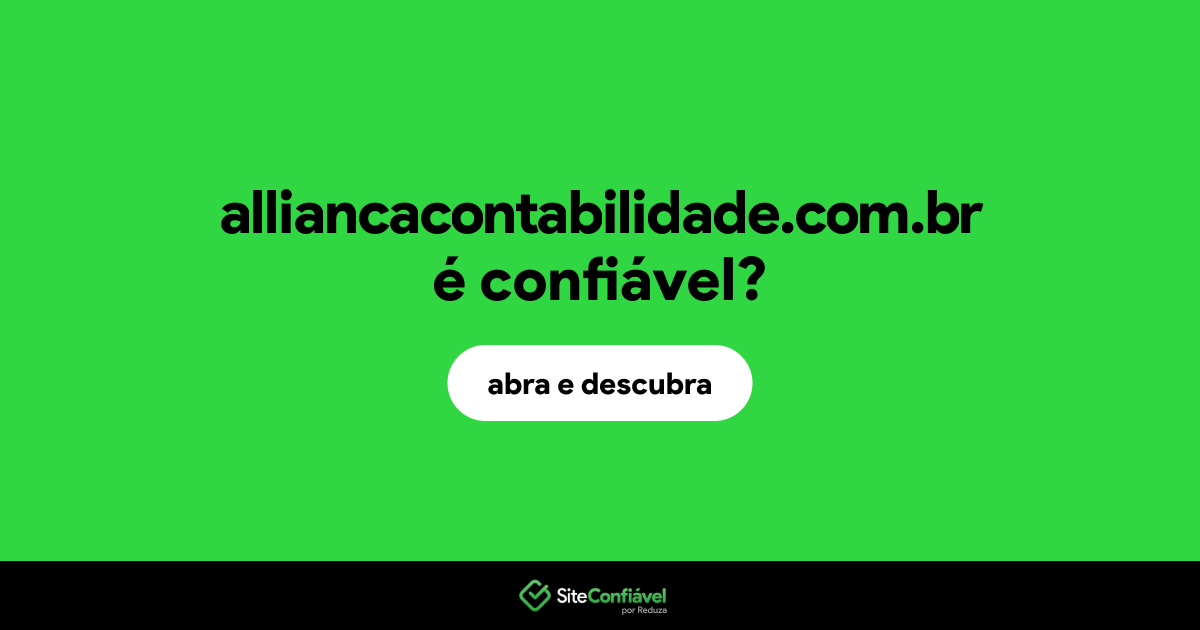 O site alliancacontabilidade.com.br é confiável?