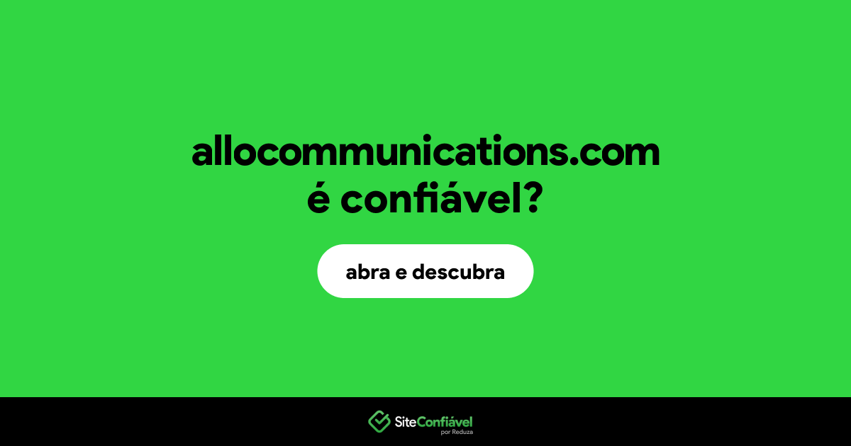 O site allocommunications.com é confiável?