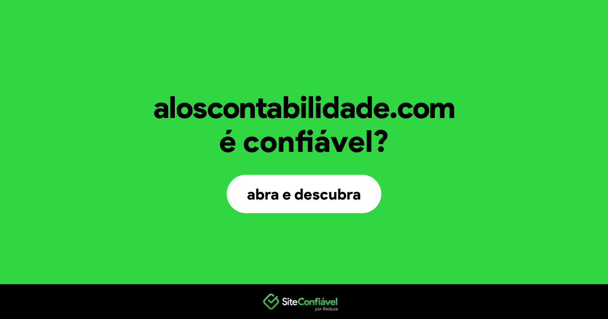 O site aloscontabilidade.com é confiável?
