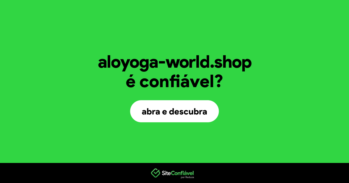O site aloyoga-world.shop é confiável?