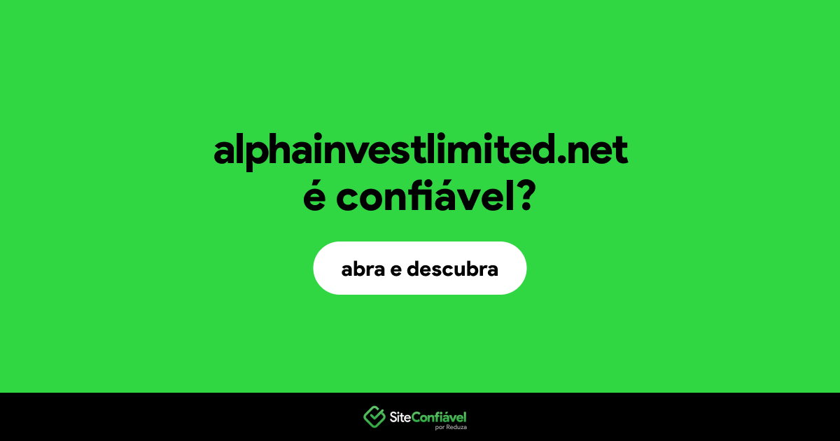 O site alphainvestlimited.net é confiável?