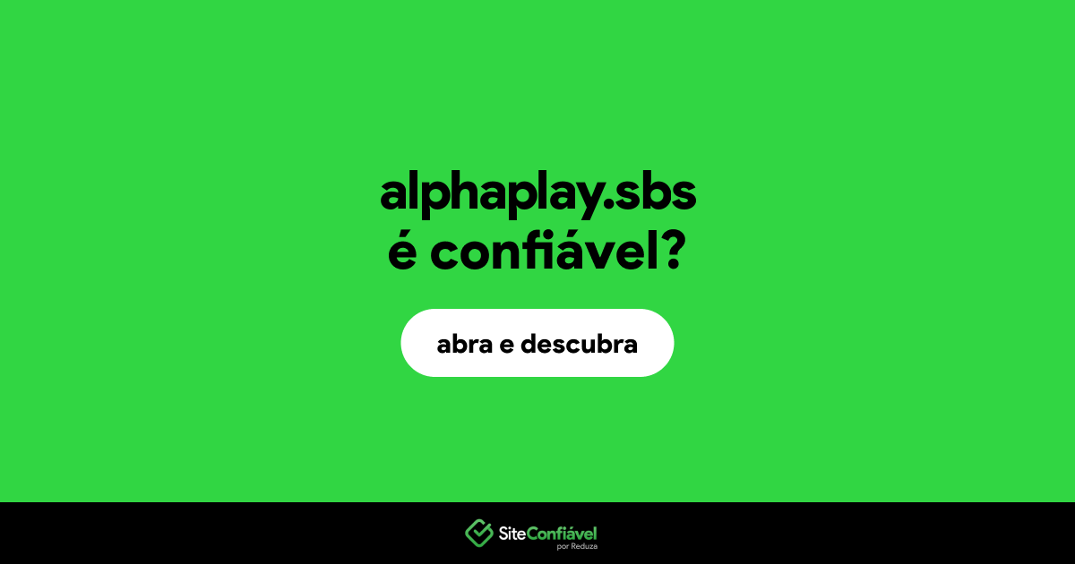 O site alphaplay.sbs é confiável?