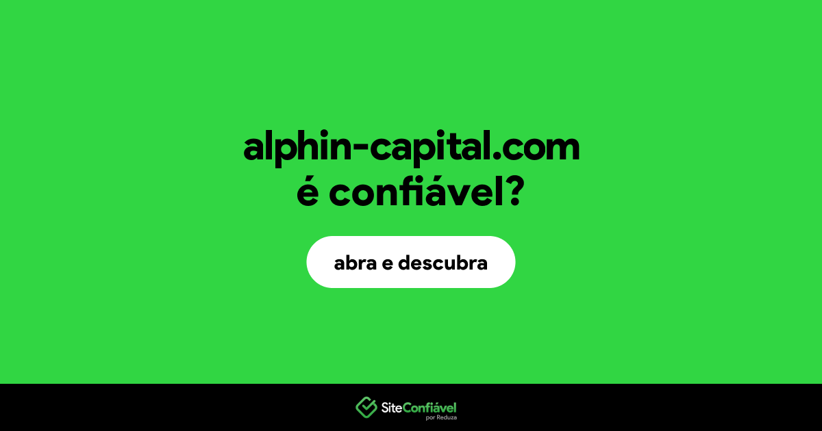 O site alphin-capital.com é confiável?