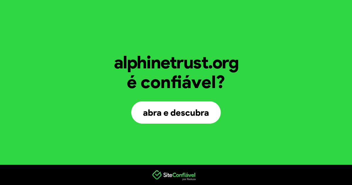 O site alphinetrust.org é confiável?