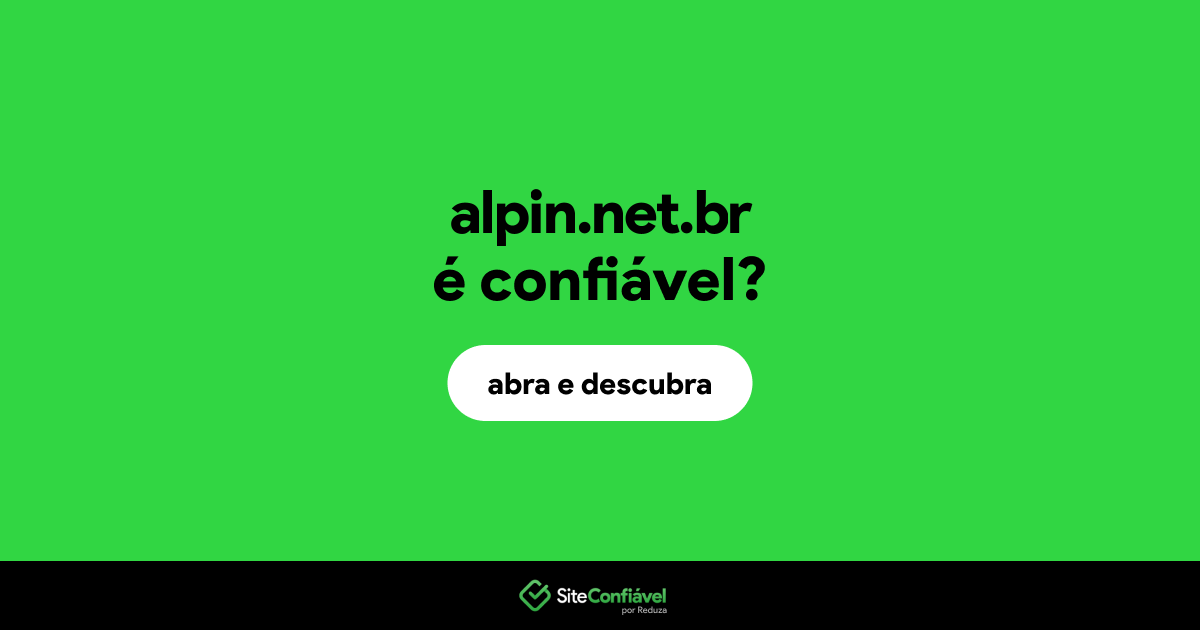 O site alpin.net.br é confiável?