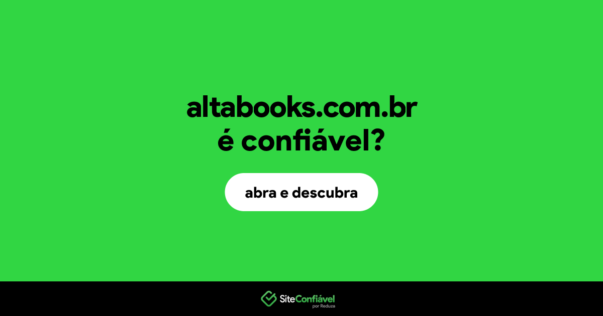 O site altabooks.com.br é confiável?