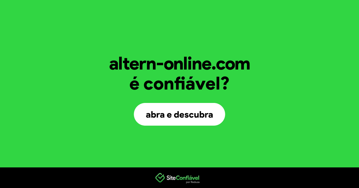 O site altern-online.com é confiável?