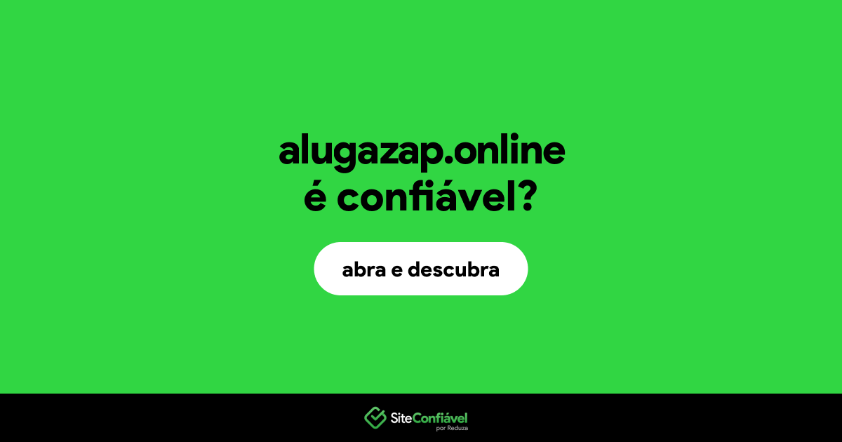 O site alugazap.online é confiável?