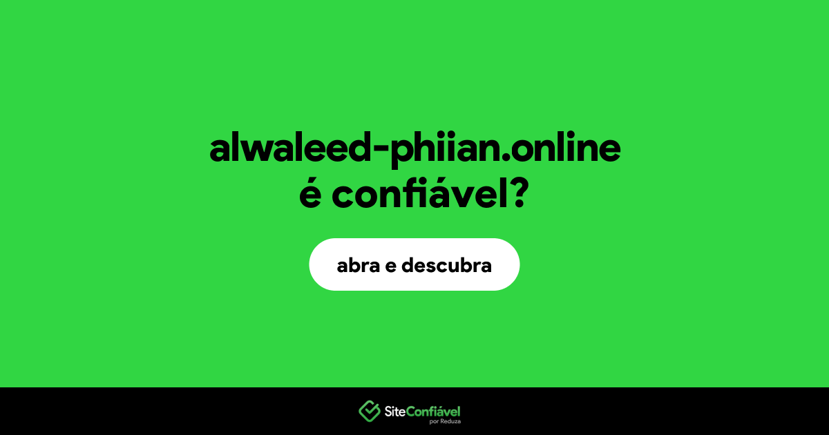O site alwaleed-phiian.online é confiável?