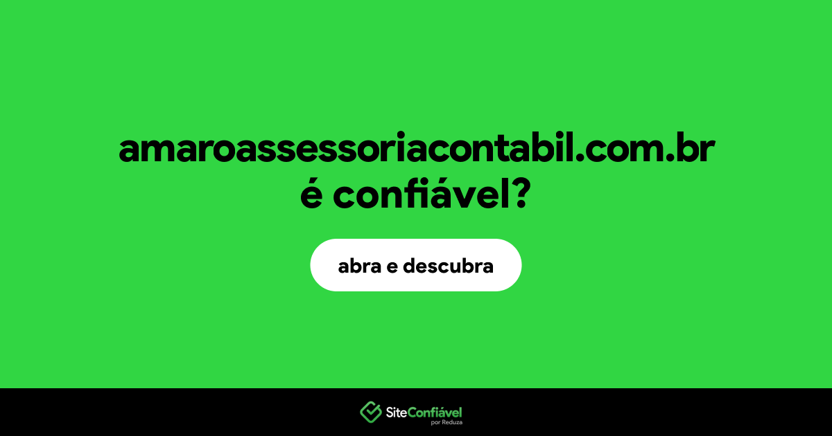 O site amaroassessoriacontabil.com.br é confiável?
