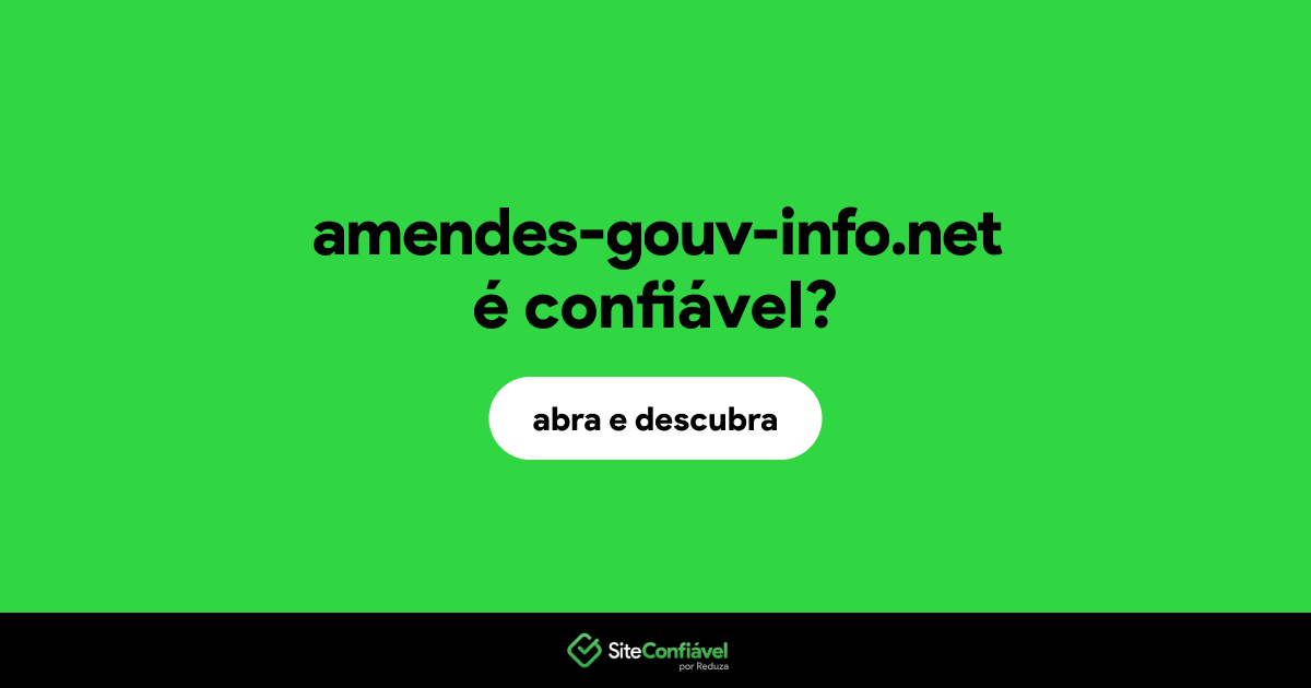 O site amendes-gouv-info.net é confiável?