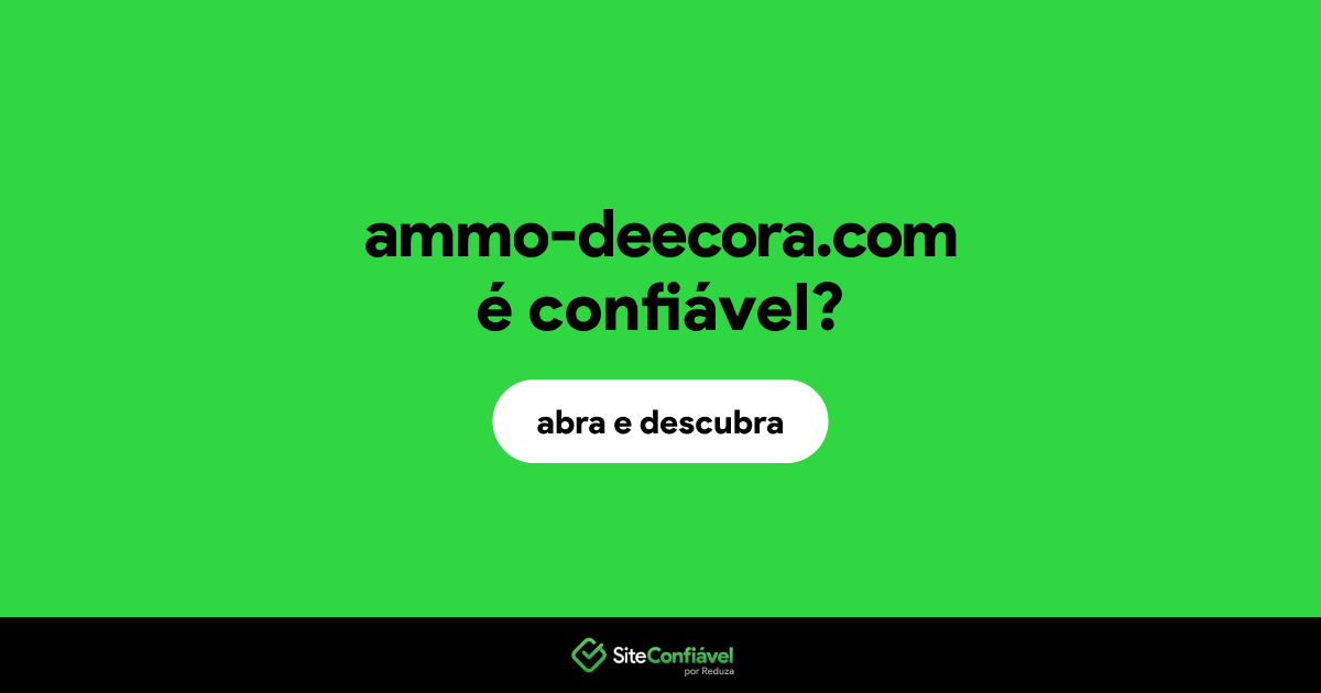 O site ammo-deecora.com é confiável?