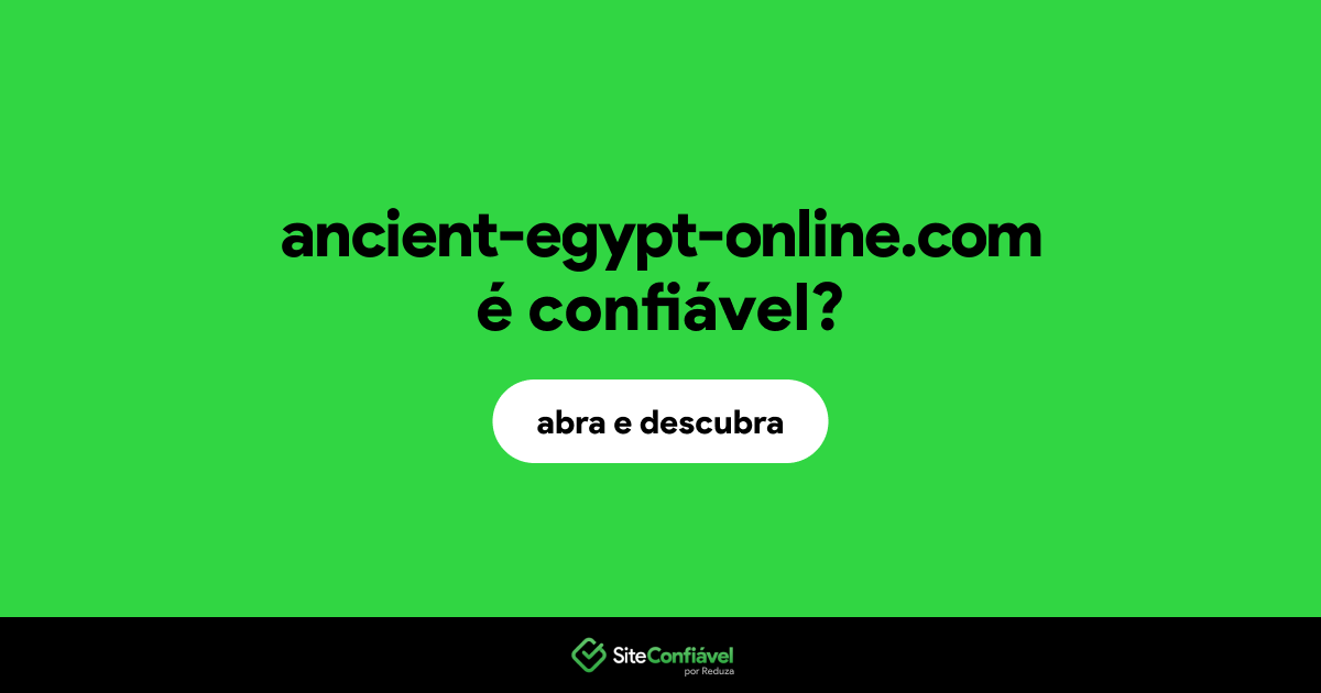 O site ancient-egypt-online.com é confiável?