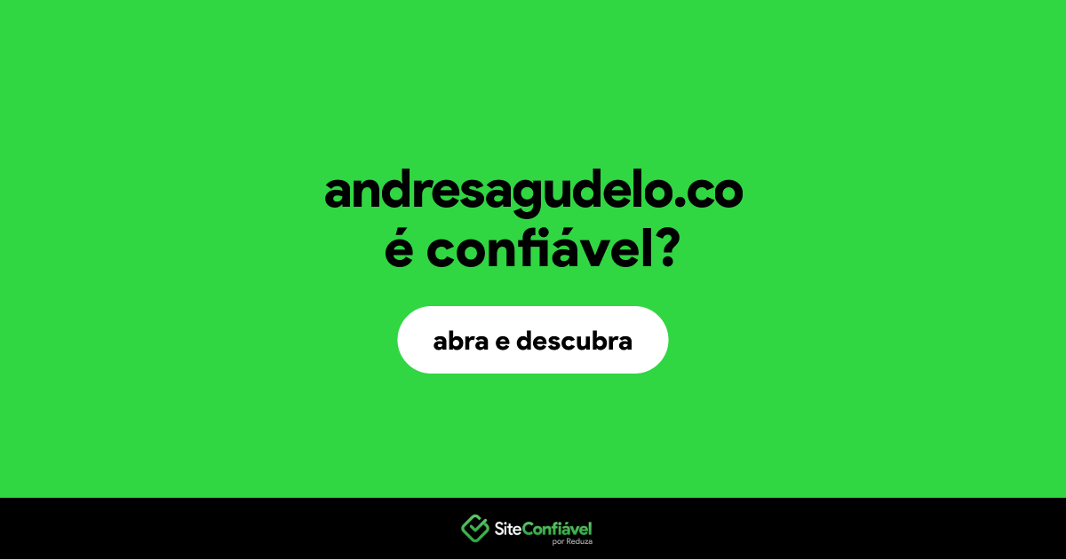 O site andresagudelo.co é confiável?