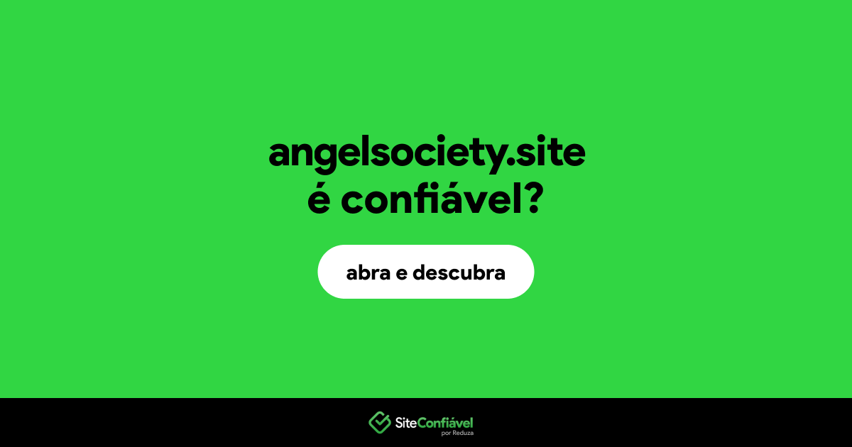 O site angelsociety.site é confiável?