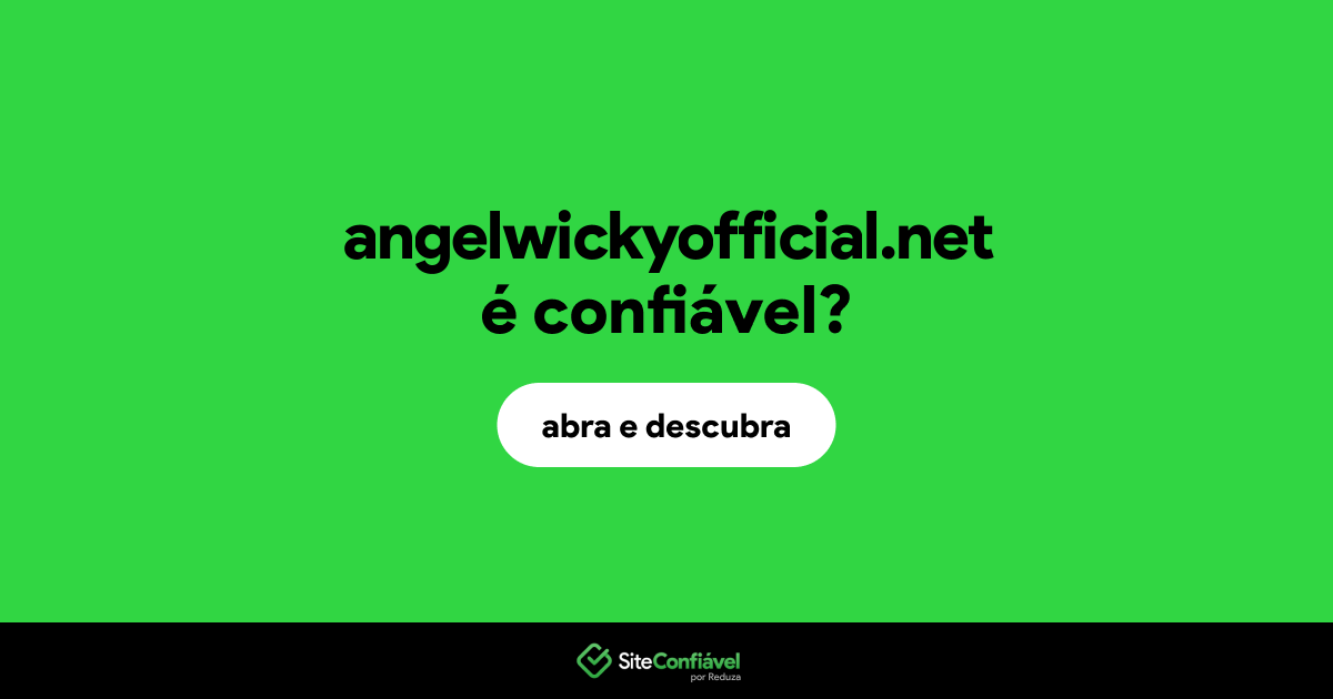 O site angelwickyofficial.net é confiável?