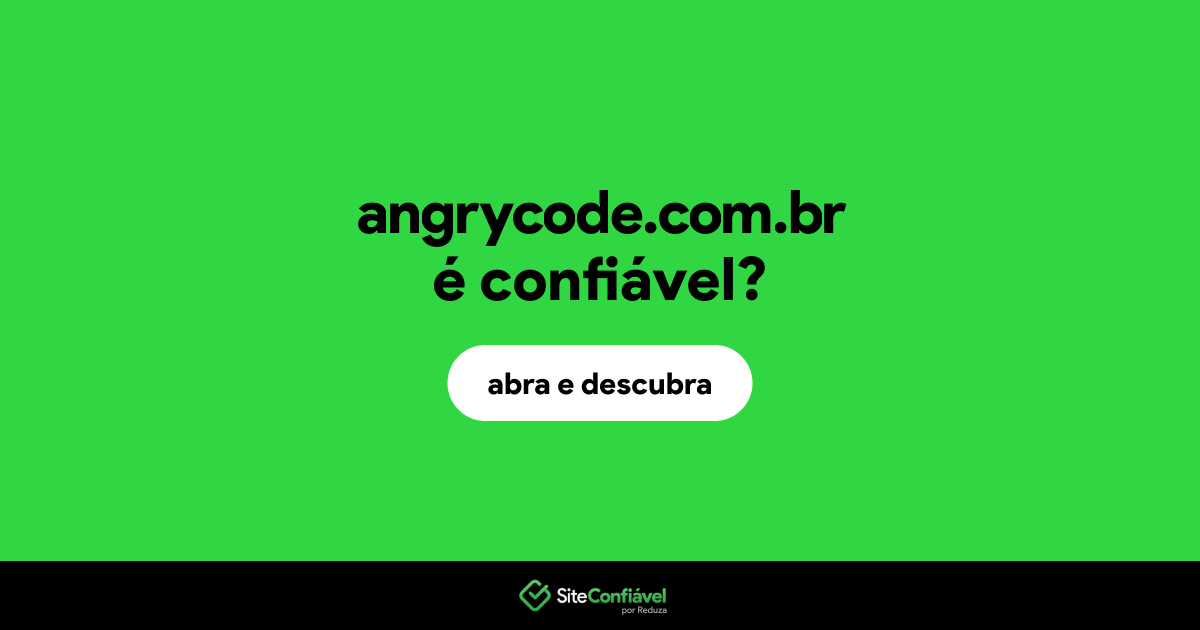 O site angrycode.com.br é confiável?