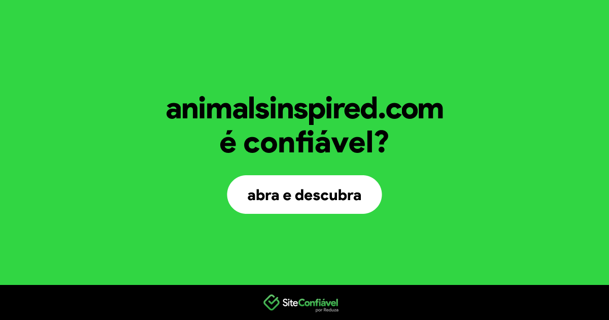 O site animalsinspired.com é confiável?