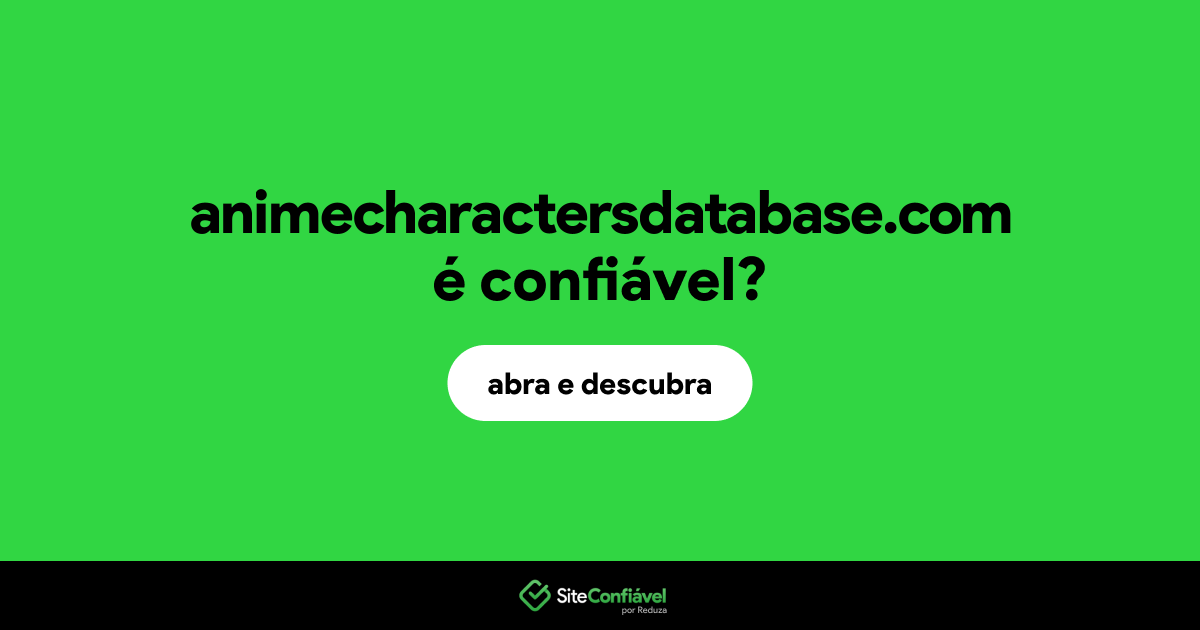 O site animecharactersdatabase.com é confiável?