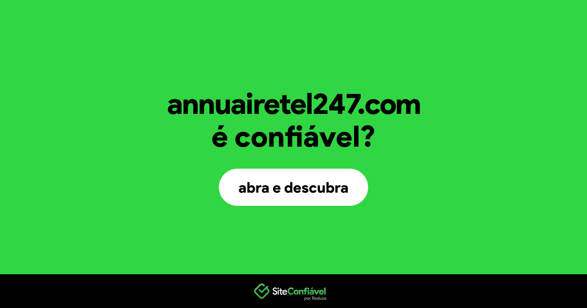 O site annuairetel247.com é confiável?
