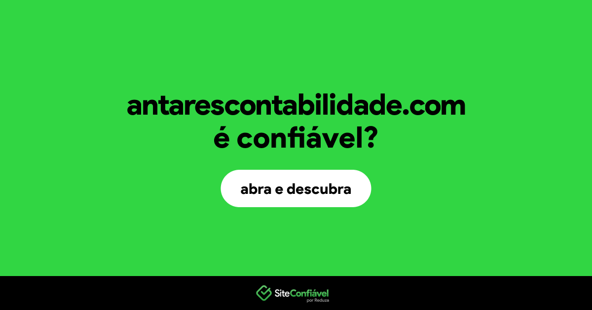 O site antarescontabilidade.com é confiável?