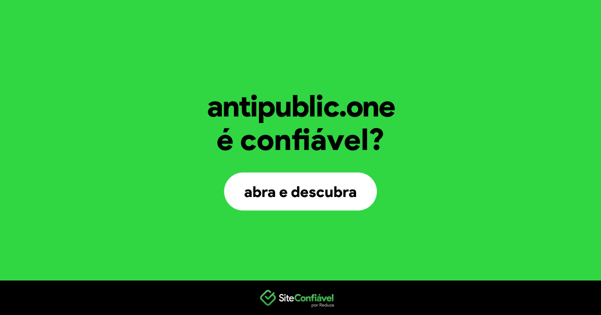 O site antipublic.one é confiável?