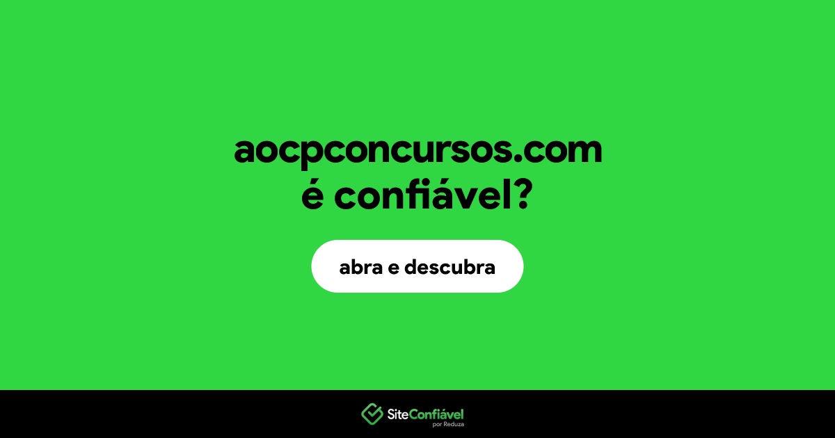 O site aocpconcursos.com é confiável?