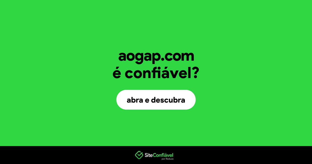 O site aogap.com é confiável?