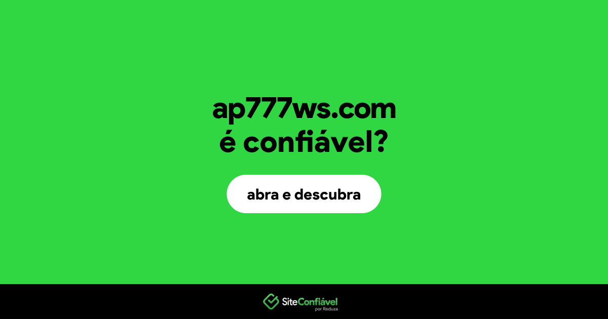 O site ap777ws.com é confiável?