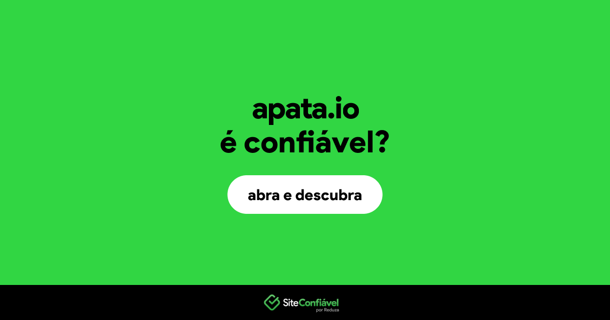 O site apata.io é confiável?