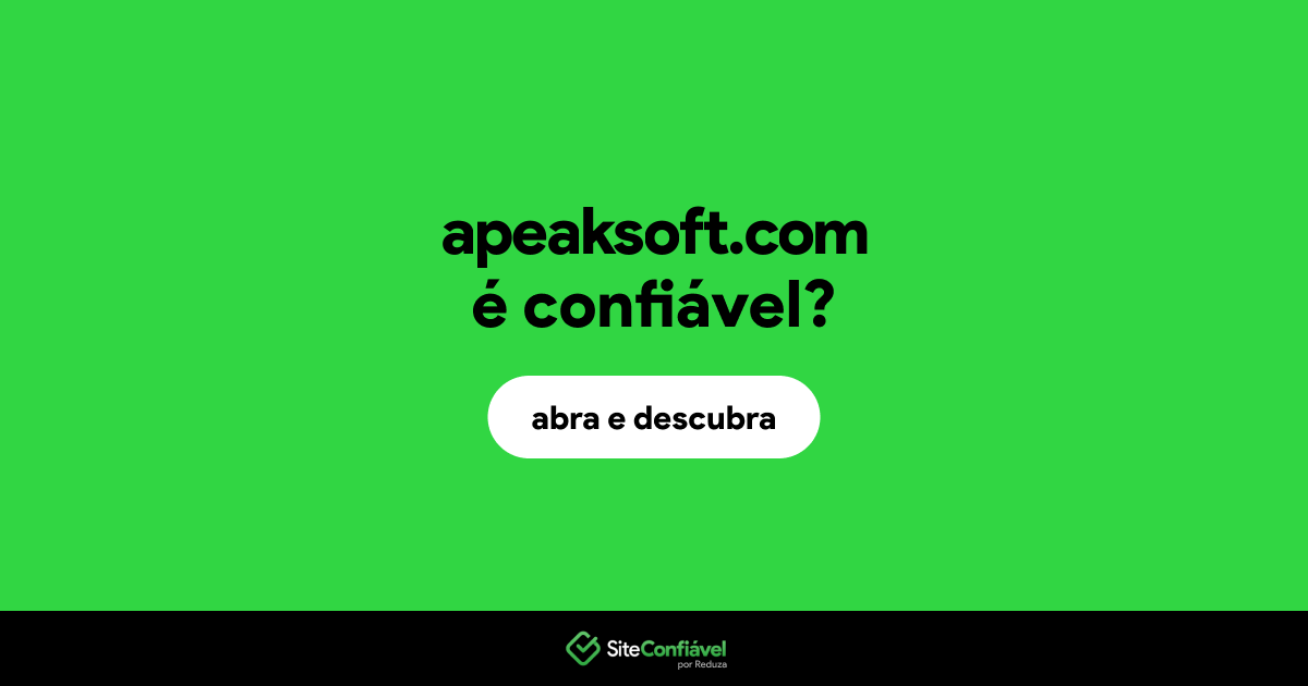 O site apeaksoft.com é confiável?