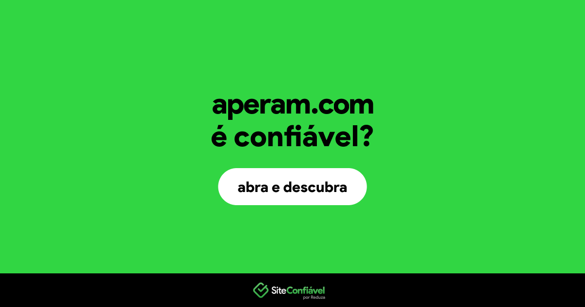 O site aperam.com é confiável?