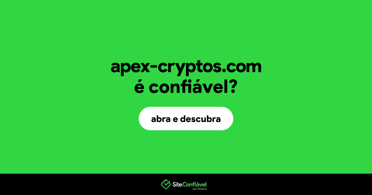 O site apex-cryptos.com é confiável?