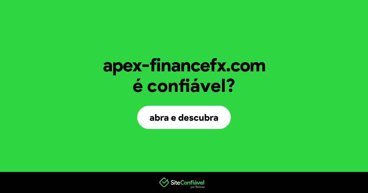 O site apex-financefx.com é confiável?